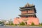 Morning View of Lnfen Drums Tower. a famous historic site in Linfen, Shanxi, China.