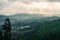 A morning view from Ooty hills with dramatic sky