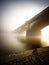 Morning view at Palacky bridge. Historical bridge over Vltava river. Typical autumn season. Prague, Czech republic