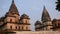 Morning view of royal Cenotaphs Chhatris of Orchha, Madhya Pradesh, India, Orchha the lost city of India, Indian archaeological