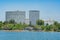 Morning view of some building around Lake Merritt