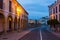 Morning view of street with bridge. Ronda