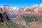 Morning view of Zion Canyon from Canyon Overlook viewpoint