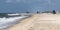 Morning walkers enjoying a beach on Fire Island