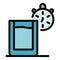 Morning water habit icon color outline vector