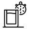 Morning water habit icon, outline style