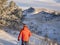 Morning winter walk at Colorado foothills of Rocky Mountains