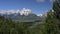 a morning zoom in shot grand teton from snake river overlook in grand teton national park