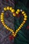 Moroccan berber amber necklace heart shaped