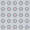 Moroccan blue tiles print or spanish ceramic surface vector pattern texture