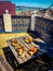 Moroccan breakfast on one of Tangier rooftops. Tangier is located in the north of Morocco