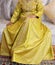 Moroccan caftan yellow worn by the Moroccan bride on her wedding day. Moroccan caftan is one of the most famous traditional