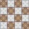 Moroccan ceramic tiles. Cute patchwork pattern in cool tones.