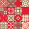 Moroccan ceramic tiles. Cute patchwork pattern. Vector illustration