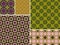 Moroccan collection seamless pattern, Morocco. Patchwork mosaic traditional folk geometric ornament mauve pink wine gold copper.