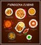 Moroccan cuisine restaurant menu vector template