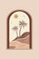 Moroccan desert, modern and minimalist style. Moroccan scene. A Moroccan doors, windows in a view of the desert during the day. Te