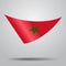 Moroccan flag background. Vector illustration.