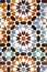 Moroccan Islamic mosaic tiles in Marrakesh, Morocco