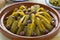 Moroccan meal with cardoon, olives and lemon