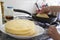 Moroccan milletrouse pancakes elaboration concept