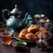 Moroccan Mint Tea with Sweet Pastries