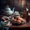 Moroccan Mint Tea with Sweet Pastries