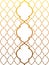 Moroccan motif background in the gold gradient