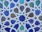 Moroccan pattern , Moroccan style wall with colorful mosaic tiles at the Mohammed V mausoleum in Rabat Morocco