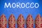 Moroccan shoes, travel concept header