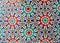 Moroccan Style Circle Pattern Brightly & Colorful Tiled Wall in Fez, Morocco