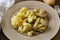 Moroccan tagine cauliflower with beef meat served on a plate