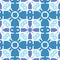 Moroccan tile - seamless pattern. Blue ornament.