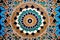 Moroccan vintage tile background. 3d colorful islamic pattern art