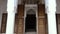 Moroccan, wooden door, with traditional wood carvings. Moroccan Islamic, Moorish architecture design.