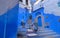 Morocco, 2014 - the street in the Moroccan Medina the cities Chefchaouen, everyday life in the cities of the Arab Africa. Walls of
