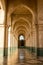 Morocco. Arcade of Hassan II Mosque in Casablanca