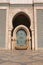 Morocco, Casablanca. Hassan II Mosque, architectural detail - mosaic tiled fountain.