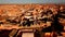 Morocco city. City aerial view.