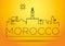 Morocco City Line Silhouette Typographic Design