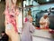 Morocco Fez. The butcher in the old souk in the Medina