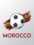 Morocco flag with Brush Effect for Soccer Theme