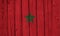 Morocco Flag Over Wood Planks