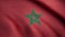 Morocco flag waving animation. Flag of Morocco on wind