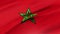 Morocco flag waving in wind video footage  Realistic Morocco Flag background. Morocco Flag Looping Closeup