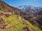 Morocco, High Atlas Landscape. Valley near Marrakech on the road to Ouarzazate.Spingtime, sunny day.