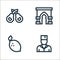 morocco line icons. linear set. quality vector line set such as moroccan, lemon, door