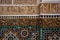 Morocco. Marrakesh. Madrasa Ben Youssef. Koranic writing detail. The largest and most important madrassah in Morocco