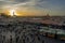 Morocco. Marrakesh. Night activity on Jemaa el Fna Square at sunset