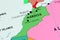 Morocco, Rabat - capital city, pinned on political map